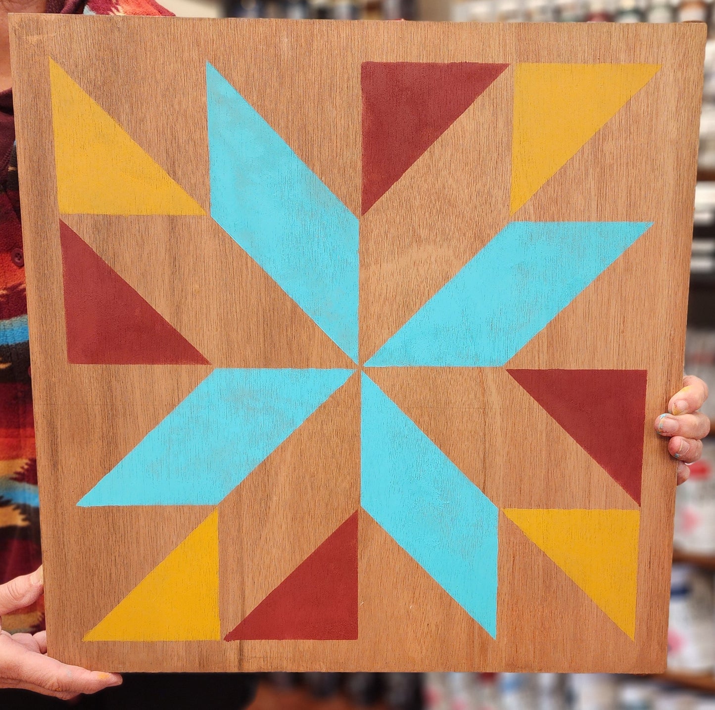 Barn Star Quilt Painting on Wood: Fri. 4/11/25 3:30pm-6:30 pm OR Sat. 4/12/25 10am-1pm