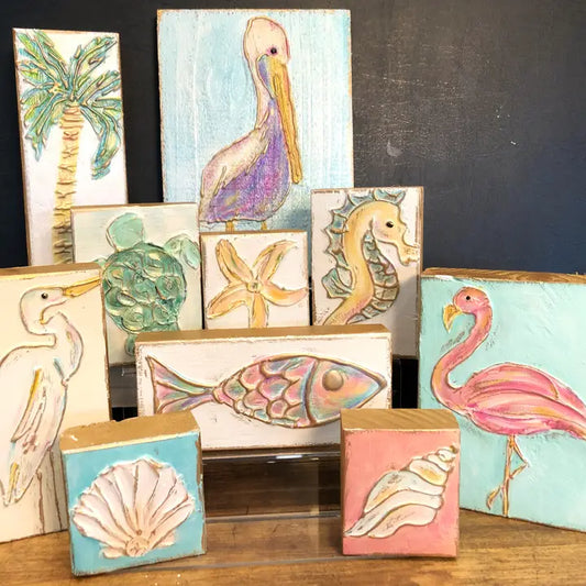 Sculptural Art Canvas Painting Workshop - Saturday, August 30th 10 am - 1pm