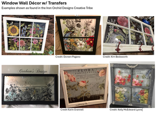 Workshop: Vintage Window Décor w/ IOD Transfers - Fri. May 2nd, 3:30 - 6:30 pm